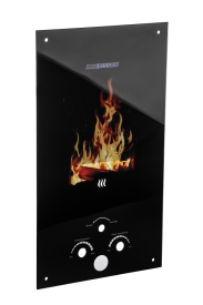 Стеклянная лицевая панель EDISSON F 20 GD (Костер)