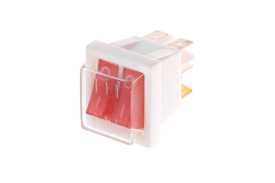 Выключатель двухклавишный с индикацией, (3) IU